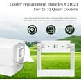 thumbnail image 6 of 2 Pack - Cooler Handle Replacement Kit Compatible with Ig-loo 21023 25-72 Quart Cooler Handle with Screws,Includes 2 Swing-up 2 Hole Handle and 4 Screws$$Sport & Recreation Other, 6 of 6