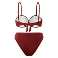thumbnail image 6 of Bzhegqhd Womens Bikini Sets Sexy Two Piece,Women Solid Color Sexy Backless Strap Bikini Swimsuit,, 6 of 8