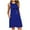 Blue, variant on Lovskoo Pajama Nightgown for Women One Piece Trendy Pocket Printing Sleeveless Casual Nightdress Dresses Sleepwear Blue