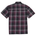 thumbnail image 3 of YAGO Men's Casual Plaid Short Sleeve Woven Button Down Shirt Black 5G (Large), 3 of 8