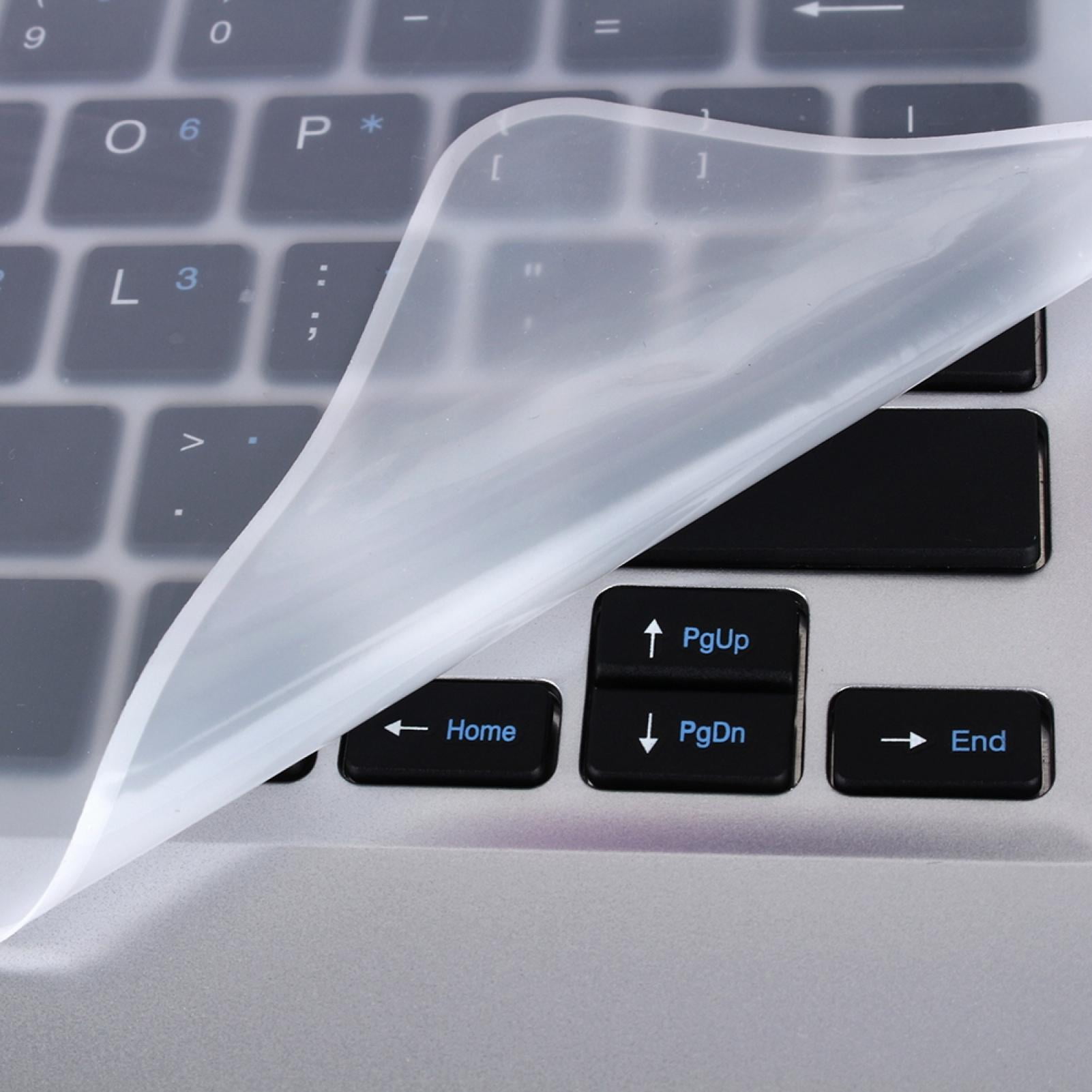 2 Protège-Clavier Silicone 36,5x13,5cm | Transparent Anti-Liquide | Pour PC Portable 15-17"