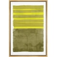 thumbnail image 3 of PixonSign Framed Canvas Print Wall Art Lime Green Colorblocks Abstract Shapes Illustrations Minimalism Contemporary Colorful Multicolor for Living Room, Bedroom, Office - 24"x36" Natural, 3 of 5