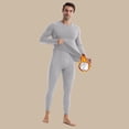 thumbnail image 5 of Zimjoy Thermal Underwear Long Johns for Men Fleece Base Layer Thermals Top and Bottom Sets Skiing Thermal Underwear for Cold Weather, Light Gray L, 5 of 5
