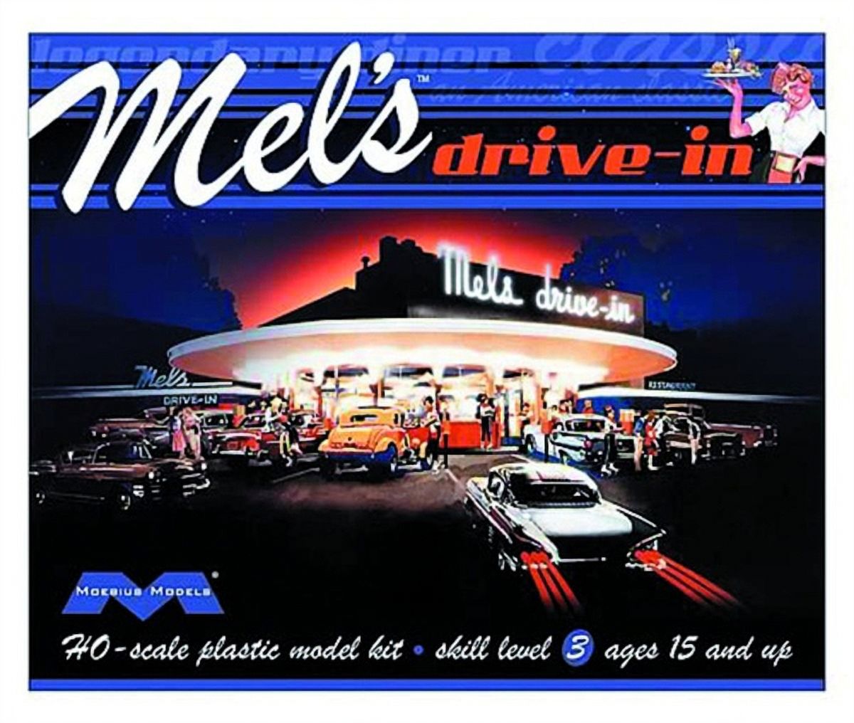 Moebius Models Mel's Drive-In プラモデル MOEBIUS HO MEL'S DRIVE IN KIT (HO) 1/87 SCALE PLASTIC MODEL KIT