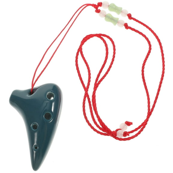 Raindrops  Mini Ocarina Portable 6 Hole Instrument Gift Preschool Child Blue