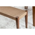 thumbnail image 3 of Powell Holden Dining Bench with Handwoven Rope Seat, Brown/Natural, 3 of 8