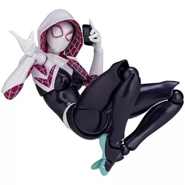 Skpitin Anime Figure Complex Spider-Men Spider Gwen PVC Painted Action Figure (7" Scale)