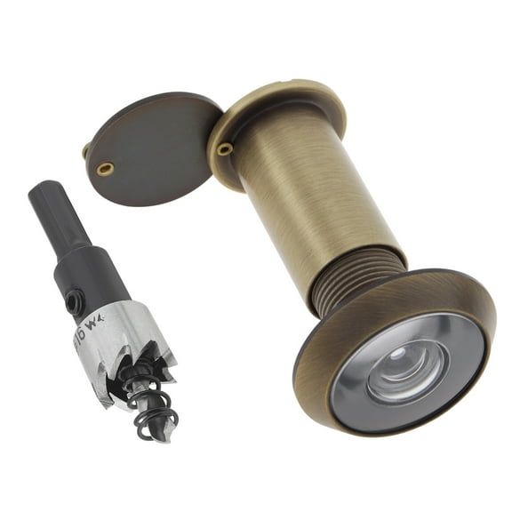 0.63inch 200 Degree Door Viewer Peephole Drill Bit Set for 1.33inch to 2.3inch Door Thickness Home / Office / Hotel with Rotating Privacy Cover, HD Optical Glass Lens Security Peek Peep Holes