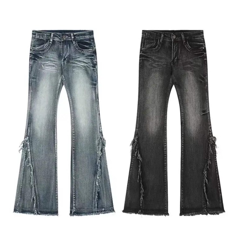 unaile vintage like flare denim pants