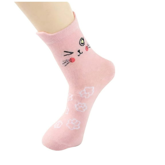 Gytharion 10 Pairs Cat Socks for Women Soft Comfy Novelty Animal Socks Funny Cute Cat Lover Gifts Winter Warm Fleece Socks for Xmas Christmas Gifts