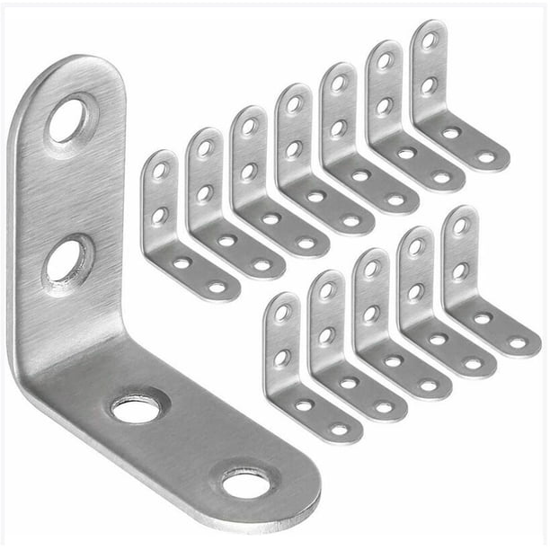 Código de ángulo de 4040mm, 2mm de espesor sin tornillos, 50 Uds., soporte de código de ángulo de acero inoxidable, piezas de fijación de soporte de código en forma de L