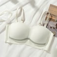 thumbnail image 7 of Lovskoo Womens Plus Bra Seamless Pack 4PC Comfortable Wireless Bra Full Figure Bra Push Up Bra Nude Unlined Bra Black,Beige,White, 7 of 7