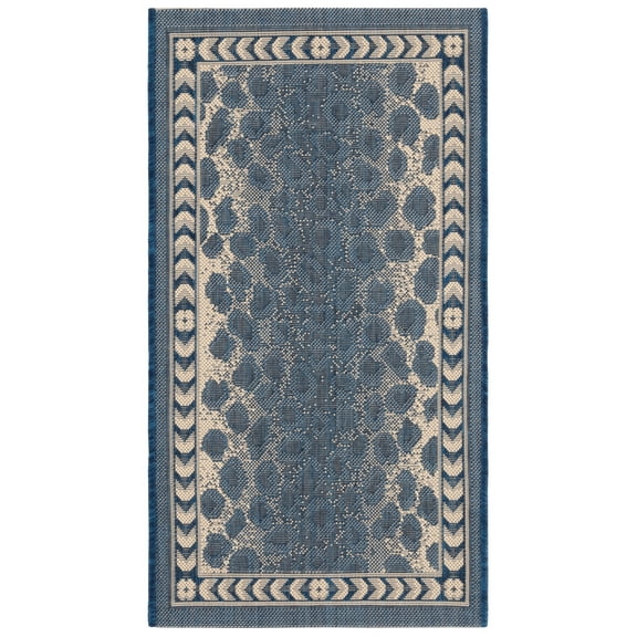 Safavieh Courtyard Candace Spotted Indoor/Outdoor Area Rug, Navy/Beige, 2'7" x 5'