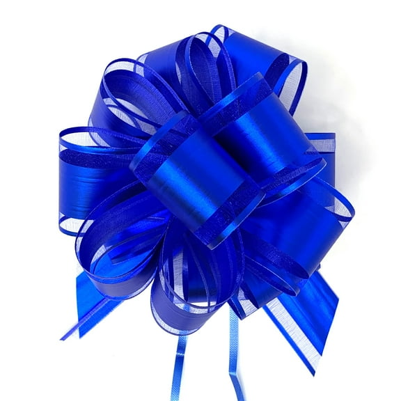 Allgala Large Pull Bows, Royal Blue, 12 Count, 2"