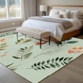 thumbnail image 5 of Spring Leaves 5'x8' Area Rug for Living Room, Pink Flowers Pastoral Botanical Green Washable Non-Slip Rugs for Bedroom Nursery Dining Room, StainResistant Low-Pile Kitchen Carpet Large Entryway Rugs, 5 of 9