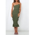 thumbnail image 5 of PRETTYGARDEN Women's Summer Midi Bodycon Dresses One Shoulder Strappy Tiered Ruffle Floral Boho Sun Dress, 5 of 7