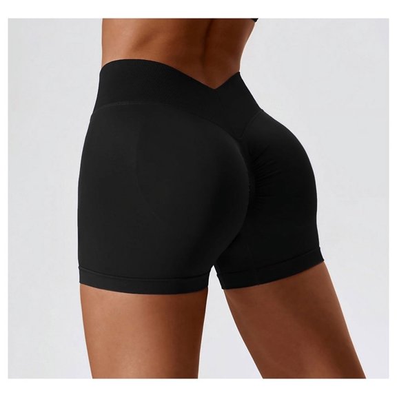 High Waist Yoga Short Belly Contracting Hip Raise Fitness Pants 1773656642680183