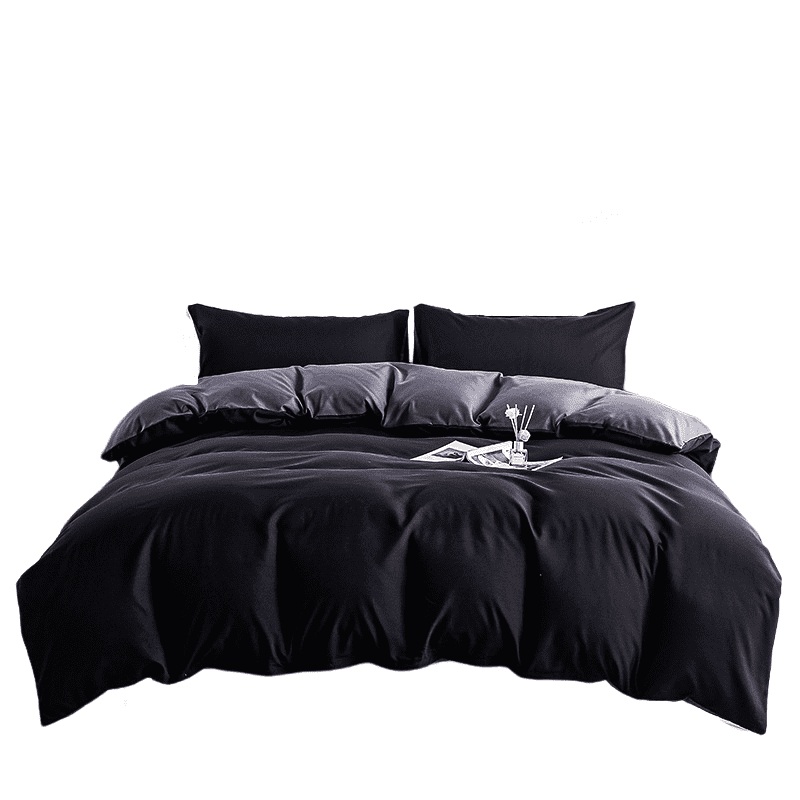 Solid Color Microfiber Bedding, Quilt Cover And Pillowcase 3