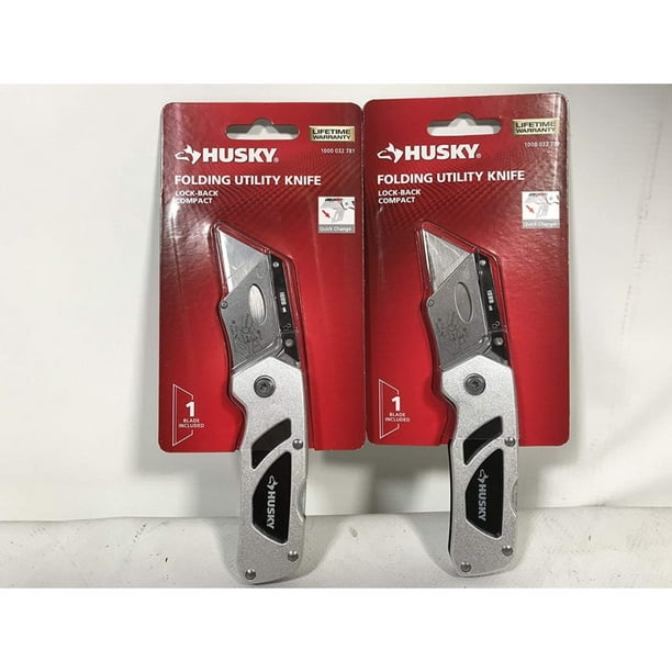 Husky Compact Folding LockBack Utility Knife