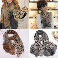 thumbnail image 5 of Wartleves Leopard Pattern Lightweight Chiffon Women Scarf Ladies/Women's Floral Print/mixture Shawl Scarf, 5 of 6