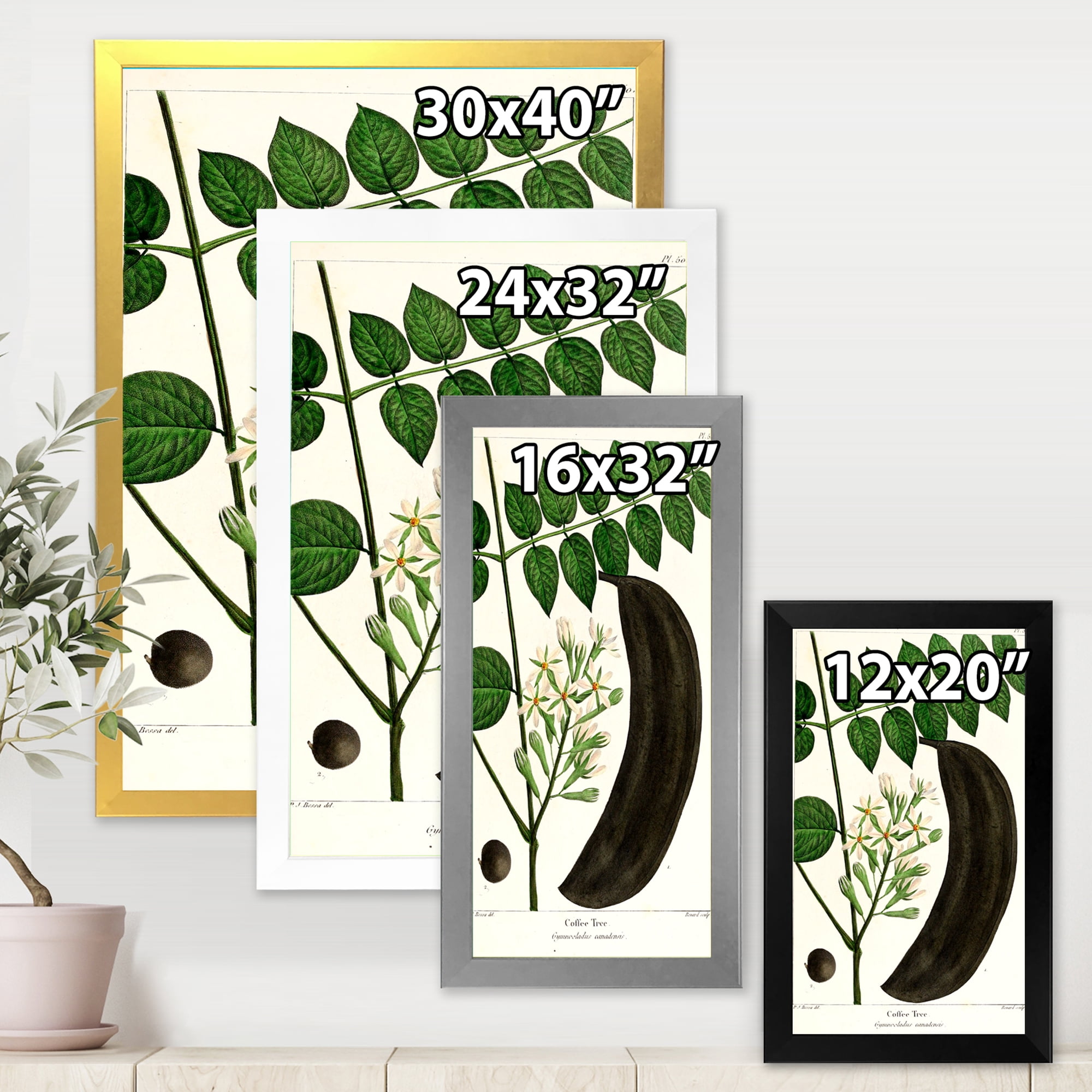 Designart 'Ancient Plant Life IX' Traditional Framed Art Print