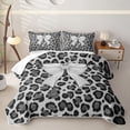 thumbnail image 2 of Erosebridal Cartoon Coquette Bowknot Kids Bed Spread Queen,Fashion Women Leopard Cheetah Print Queen Coverlet Set,3 Pieces, 2 of 7