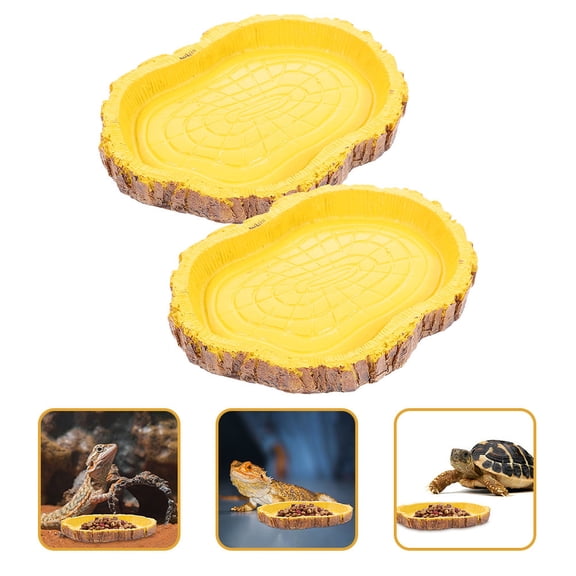 unbranded 2Ud Para Comida Y De Reptiles Naturaleza En Resina