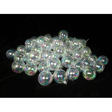 Clear Shatterproof Christmas Ball Ornaments 60ct Clear Iridescent Shatterproof Christmas Ball Ornaments 2.5