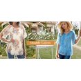 thumbnail image 5 of Fantaslook Womens Blouses Floral Ruffle 3/4 Sleeve Flowy Tops Mesh Dressy Blouses Tunic Shirts, 5 of 7