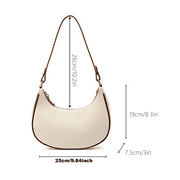 Faraee Crescent Shoulder Bag for Women Cute Hobo Handbag Clutch Underarm Purse Small Phone Wallet Pink