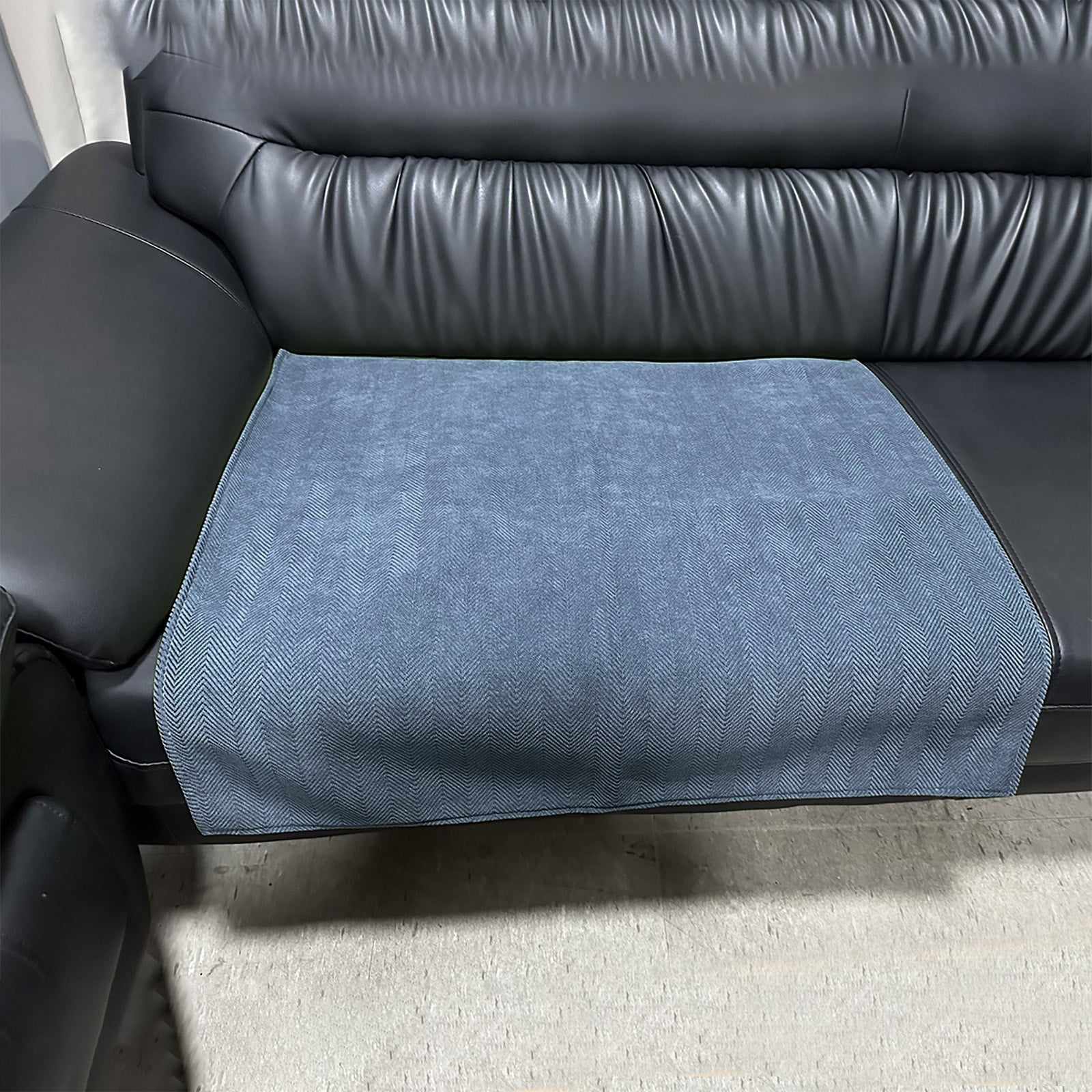 100Fens Herringbone Chenille Fabric Furniture Protector Sofa Cover 70x70cm