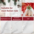 thumbnail image 7 of Merry Christmas Valances for Windows, 42 x 18in, Red Santa Claus Poinsettia Winter Snowflake Rod Pocket Kitchen Valance Curtain Light Filtering Window Treatments for Living Room Bedroom, 1 Panel, 7 of 7
