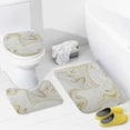 thumbnail image 3 of SKYSONIC Non-Slip 3 Piece Bathroom Rug Set Marble Texture Soft Contour Rug + Toilet Lid Cover + Bath Mat Bathroom Decor, 3 of 6