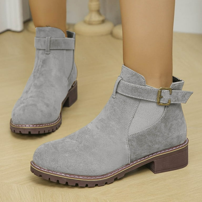 Style Grey Leather Booties Grey Leather Wedge Boots Ruched Leather Boots Sexy Stylish Winter