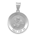 thumbnail image 1 of FB Jewels 14k White Gold Polished and Satin St. Anthony Medal Pendant, 1 of 1