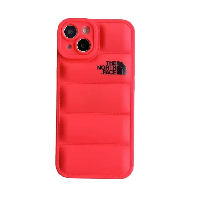 Funda De Silicona Líquida 3D Ondulada The North Face Para iPhone 12 11 Pro Max 12Pro 11Pro X XR Xs 7Plus 8Plus Popular Marca De Moda Chamarra De Baja Cámara Cubierta Trasera Protectora Completa Y