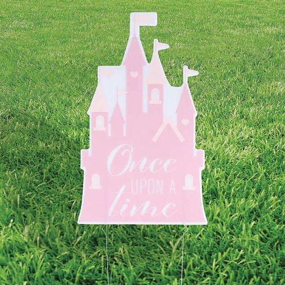 Pink Princess Castle Yard Sign - 15" x 24"