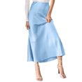 thumbnail image 5 of VONDA Women Fashion High Waist Ruffled Hem Baggy Skirt Solid Color Pleated Long Maxi Skirts, 5 of 9