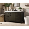 thumbnail image 3 of Elegant Kitchen and Bath 54 inch Single Bathroom Vanity In Mocha Brown, 3 of 10