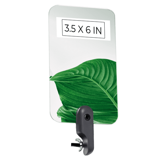 Extend-A-Vue Inspection Mirror Replacement, 3.5" x 6", Lightweight Acrylic, 180° Swivel