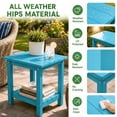 thumbnail image 3 of Y&M Outdoor Side Table, HDPE Patio End Table for Adirondack Chair, Weather Resistant Small Accent Table, Navy Blue, 2 Pack, 3 of 6