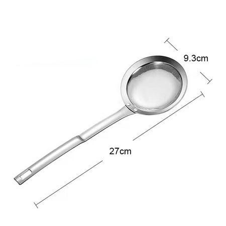 

Stainless Steel Fine Mesh Skimmer Spoon Food Strainer with Long Handle Kitchen Tools for Skimming Grease and Foam New