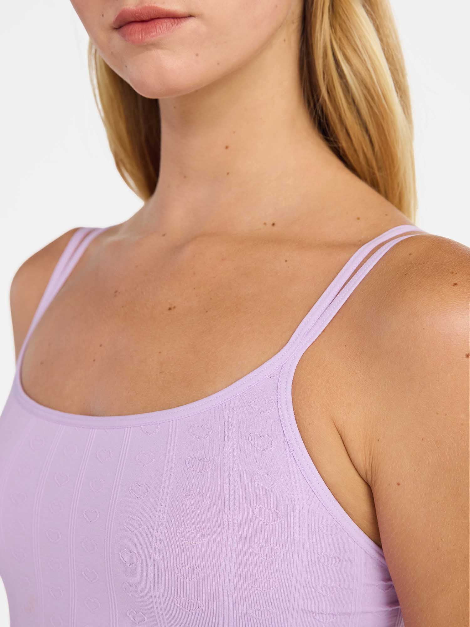 No Boundaries Seamless Cami Bra and Thong Panties Set, 2 Piece, Women's XS-XXXL