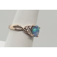 thumbnail image 3 of Size 7, Blue Fire Opal Topaz Rose Gold Ring, 3 of 6