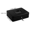 thumbnail image 2 of BESTYASH 1Set Small Lock Box with Key Lock Iron Cash Register Drawer with Divided Money Trays Black, 2 of 8