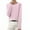 Pink 1, variant on Aobny Fashion Tops for Woman Sweater White Solid Long Sleeve Crew Neck Knitted Pullover Juniors Tops Elegant
