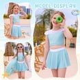 thumbnail image 5 of Marendyee Girls Bikinis Two Piece Swimsuit Princess Bikini Set Toddle Kids Ruffles Bathing Suit Role Play Swimwear 120 cm 5-6 Years, 5 of 17