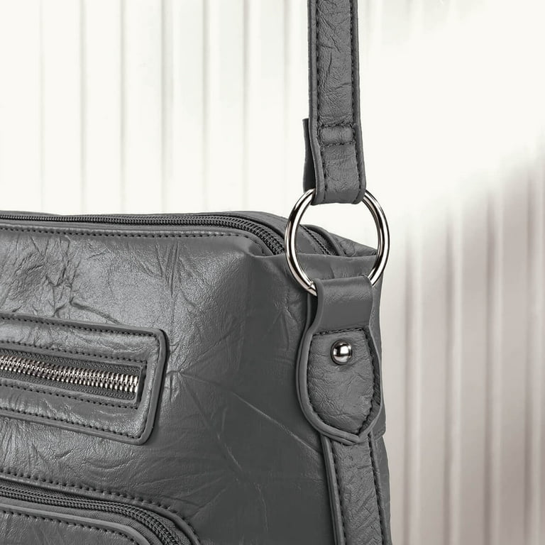 Margot Black Genuine Leather Crossbody Adjustable Strap Shoulder Bag Purse
