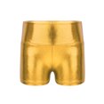 thumbnail image 5 of TiaoBug Kids Girls Cheerleading Outfits Shiny Sequin Sleeveless Crop Top and Metallic Shorts Set Dancewear Gold 16, 5 of 6