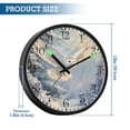 thumbnail image 3 of Voice Activated Clock with Glow Light 12 Inch Large Silent Wall Clock Battery Operated for Home Decor A Anowy Owl, 3 of 8